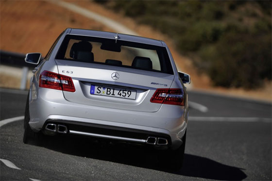 2010 mercedes e63 amg rear silver