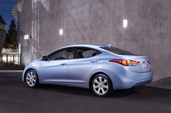 2011 hyundai elantra rear side blue